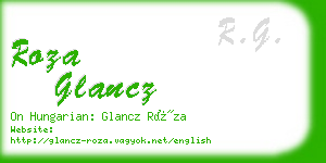 roza glancz business card